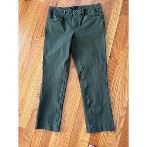 Banana Republic army green chinos‎ size 4 cotton rayon spandex 26" inseam